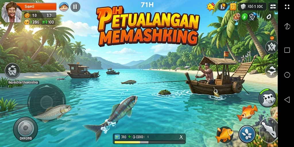 Tangkapan ikan yang besar dalam gameplay 71H.
