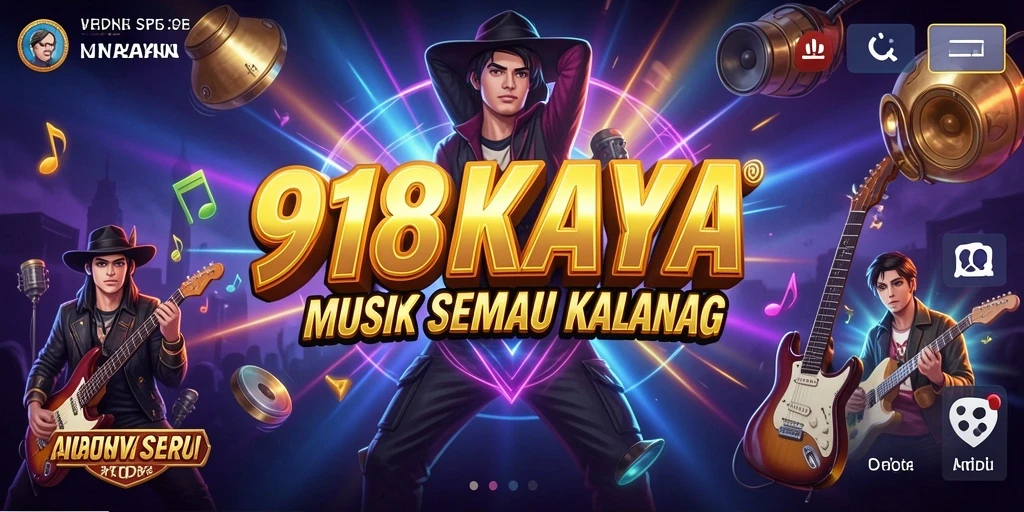 Screenshot utama 918KAYA menampilkan gameplay musik yang seru.