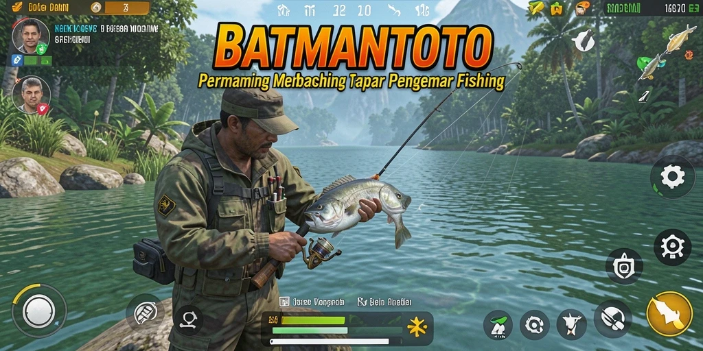 Tampilan gameplay BATMANTOTO dengan pemandangan memancing yang menakjubkan.