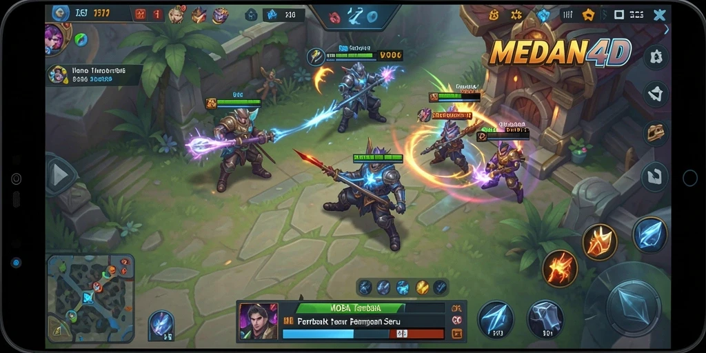 Screenshot gameplay seru di MEDAN4D dengan pertarungan intens.
