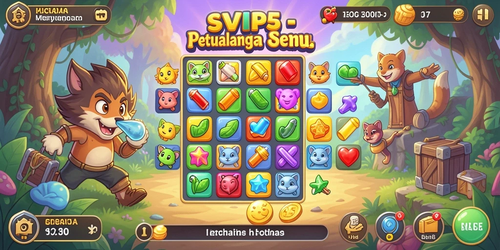 Tampilan gameplay SVIP5 yang menampilkan keseruan Match-3.