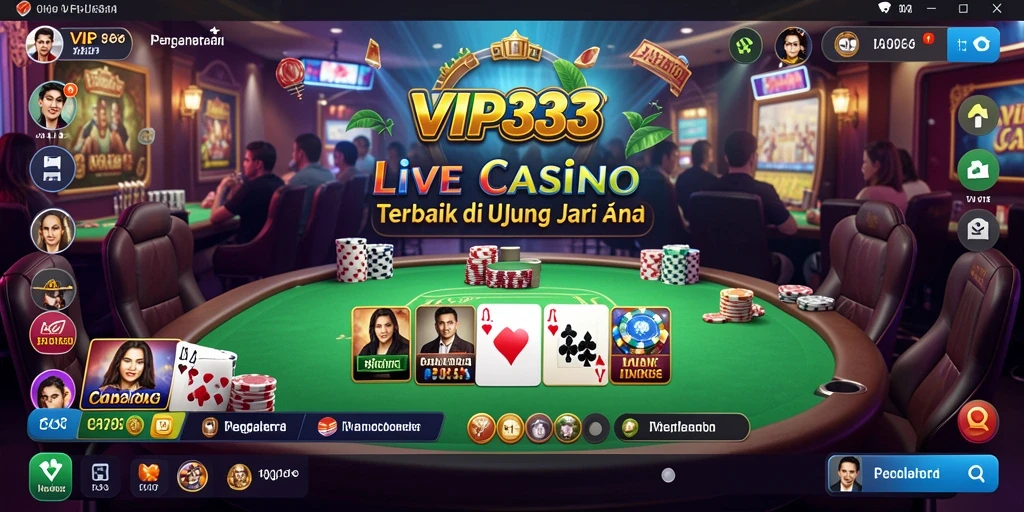 Tampilan menakjubkan dari gameplay Live Casino di VIP333.