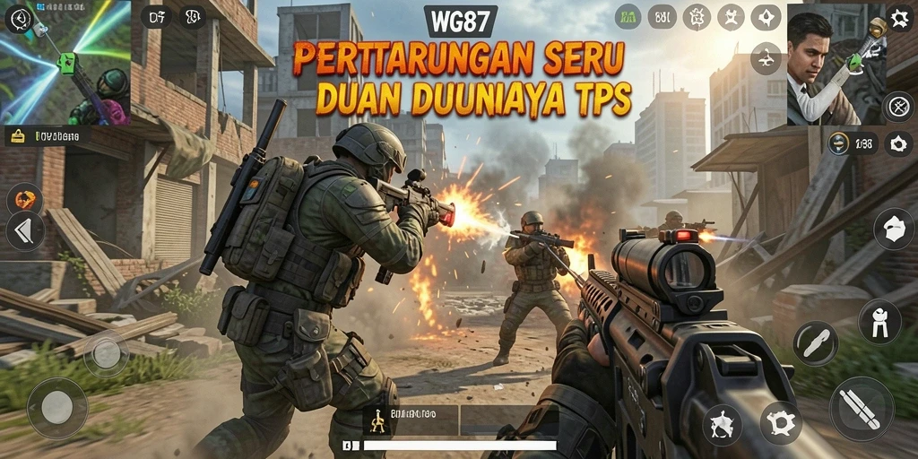 Menampilkan aksi seru gameplay TPS WG87.