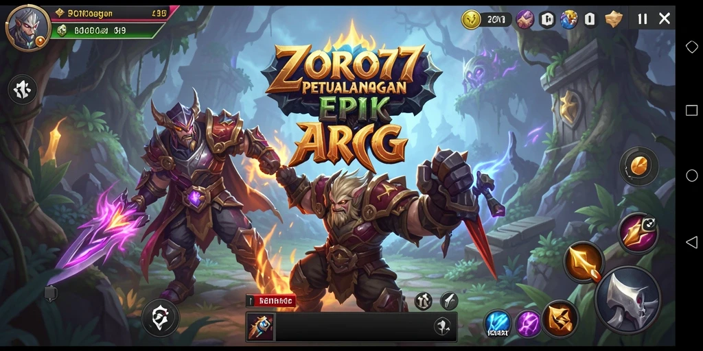 Gameplay ZORO77 yang menarik dan aksi penuh tantangan.